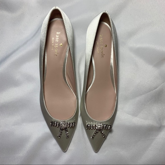 NWT Kate Spade New York Derbie Kitten Heel - Ivory - Picture 4 of 12